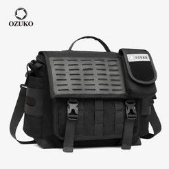 OZUKO Homem Moda Ao Ar Livre Grande Capacidade Bolsa Oxford Travel Messenger Funcional À Prova D'água