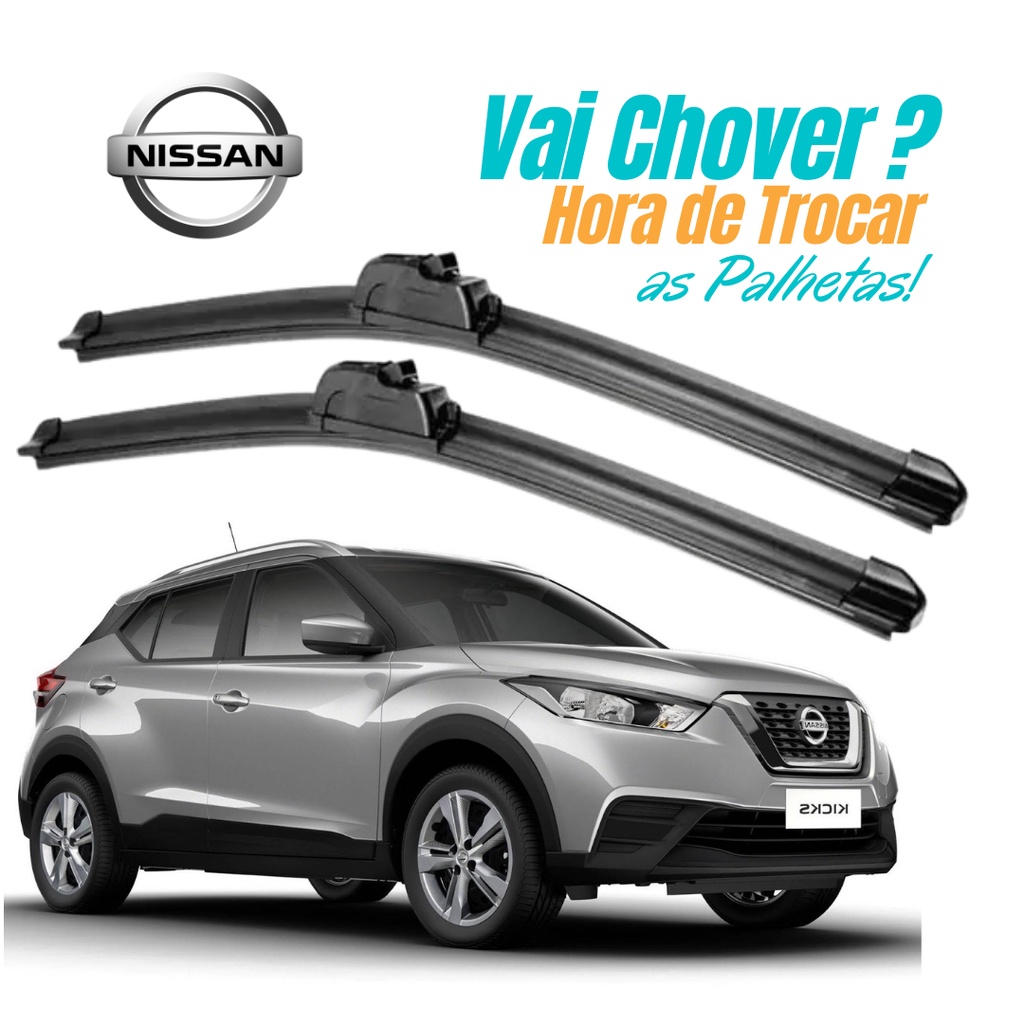 Par Palheta Limpador Parabrisa Nissan Kicks 2016 2017 2018 2019 2020 em Oferta na Shopee