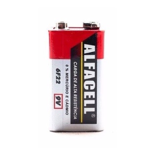 1 Pilha Bateria Alfacell 9v/6f22/1s Carga Alta Res