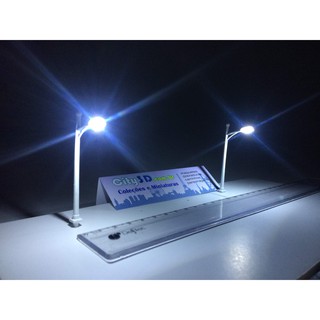 10  Postes Branco Com Led 3volts Maquete Postinho 1:100  1:87 postinho diorama