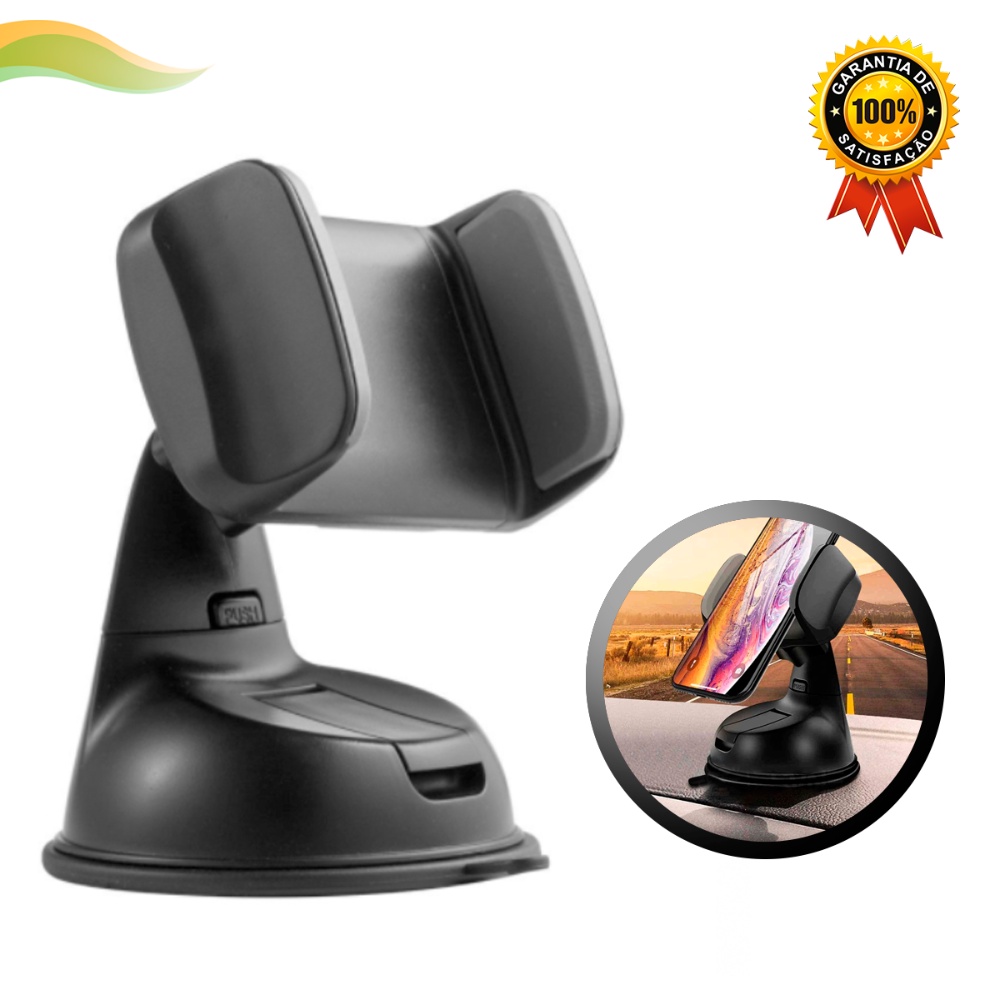 Suporte de Celular Carro Gira 360 Ventosa Silicone em Oferta na Shopee