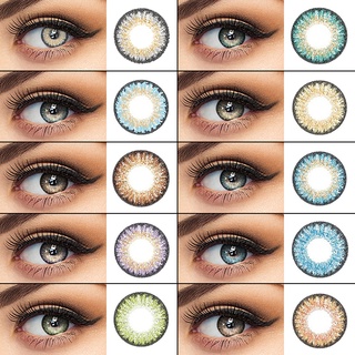 Um Par C Rculo Big Eye Beauty Lentes Coloridas De Contato