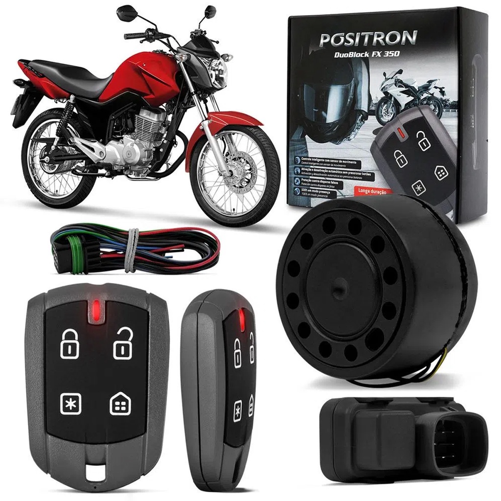 Alarme Para Moto Positron Duoblock Fx 350 Universal G8 - Spare Parts and Accessories for Vehicles