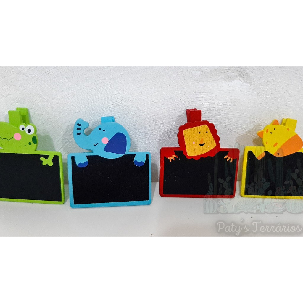 Mini lousa giz plaquinha clips pregador animai, sorvete, plaquinha lisa para lembrancinha decoração, porta recadinho