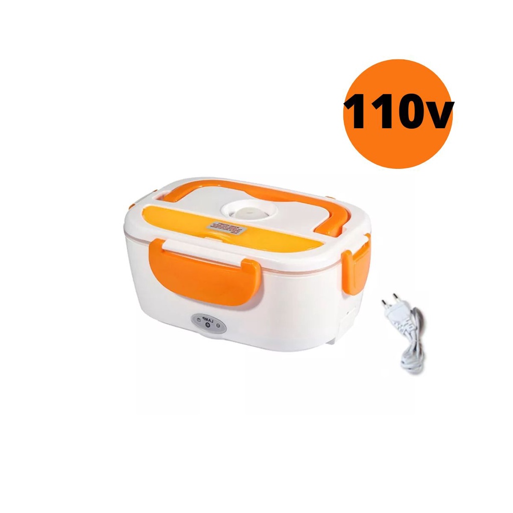 Marmita Elétrica Automática Compartimento Plástico Tomada 110V P/ Esquentar Comida 1,05L