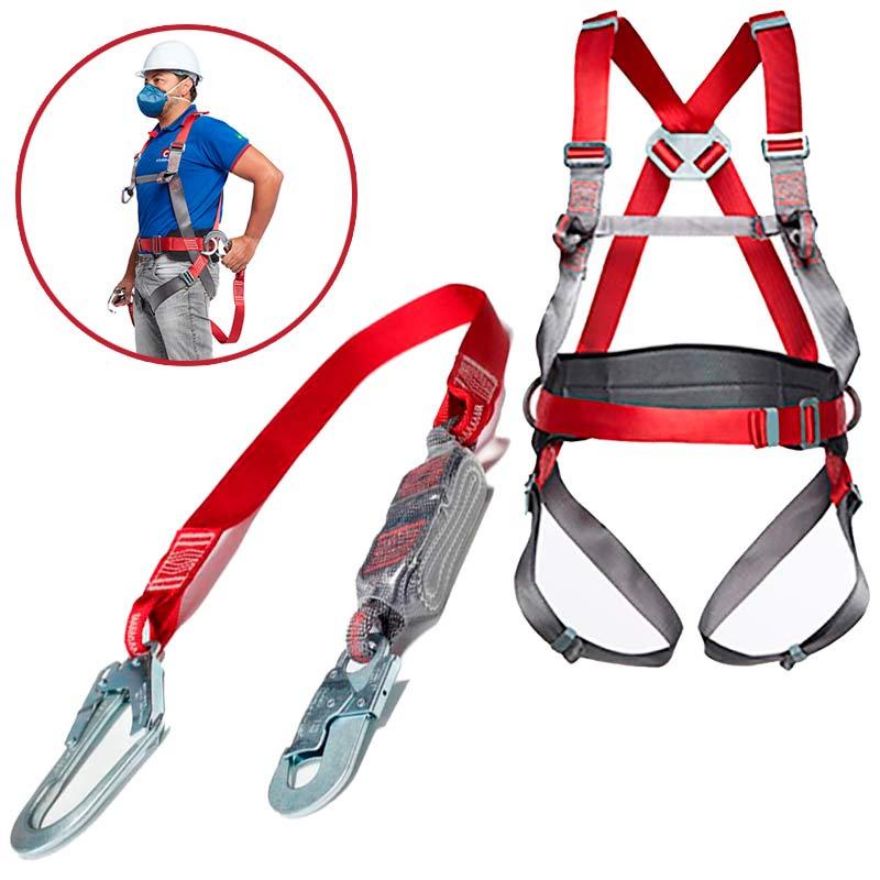 Cinto de Segurança Paraquedista 4 Pontos CP 1201 com Talabarte em Fita Absorvedora CP 2201 CAMPER em Oferta na Shopee