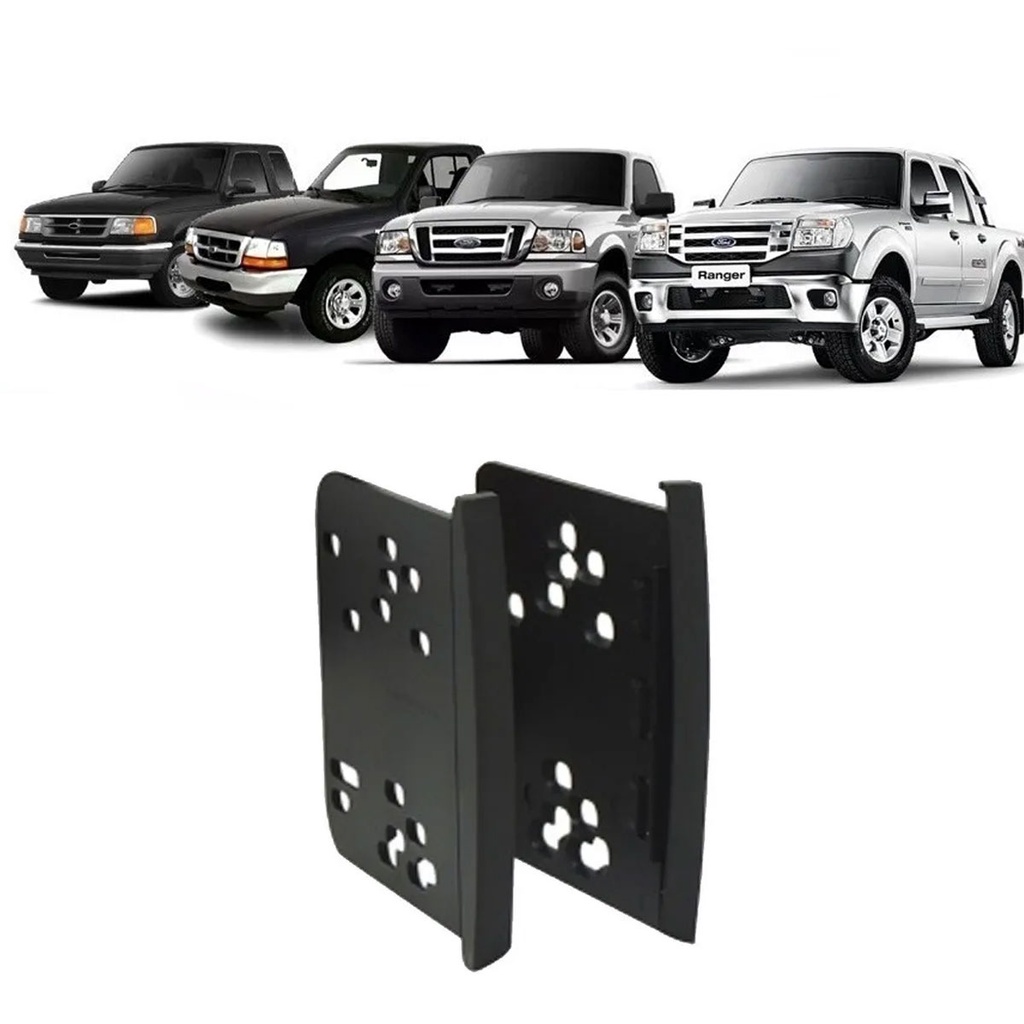Moldura Painel DVD 2 Din Central Multimídia Ford Ranger 1994 1995 1996 1997 1998 1999 2000