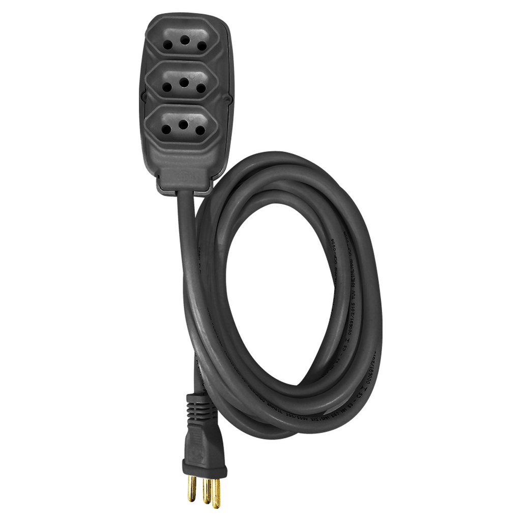 Extensão Elétrica 3 Metros 2,5mm 2p+t 20a Pp Reforçada Ilumi