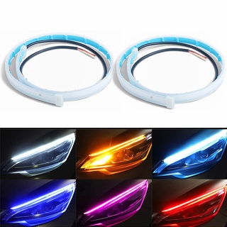 2 Peças Guia De Claro De LED DRL Diurna/Sinal De Volta/Duas Cores/Decorativa Para Carro