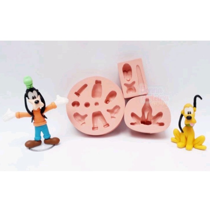 Molde Forma de Silicone Pateta e Pluto 3D