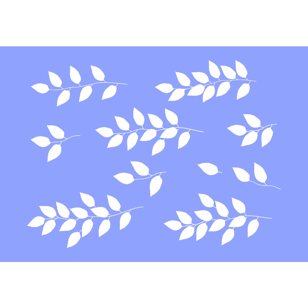 Stencil Folhinhas para pintura - Molde Vazado - Estêncil - Tamanho 20x14 cm - 1 Unidade em Oferta na Shopee
