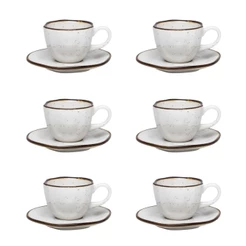 Conjunto de 6 Xícaras Pequenas 75ml Com pires Ryo Maresia