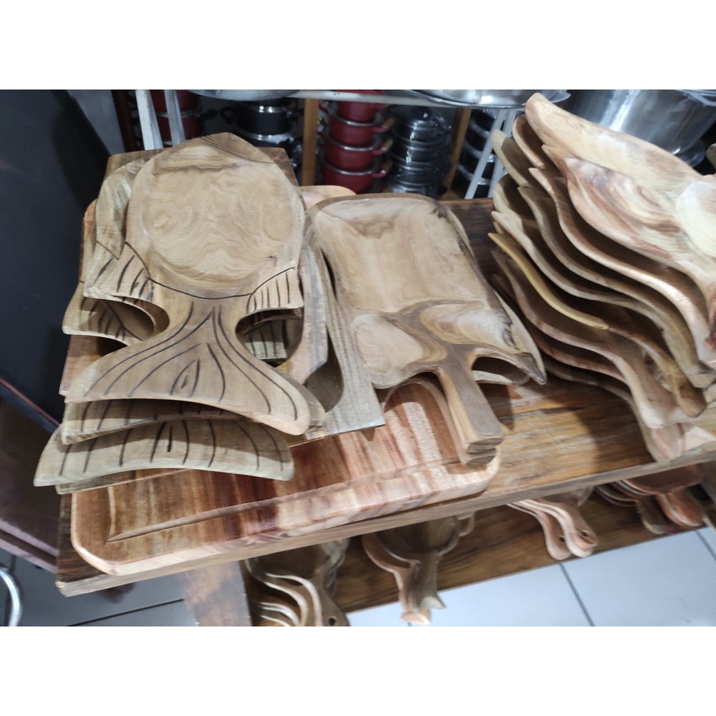 Artesanato 1 Gamela petisqueira em madeira par servir petisco utensilio de cozinha