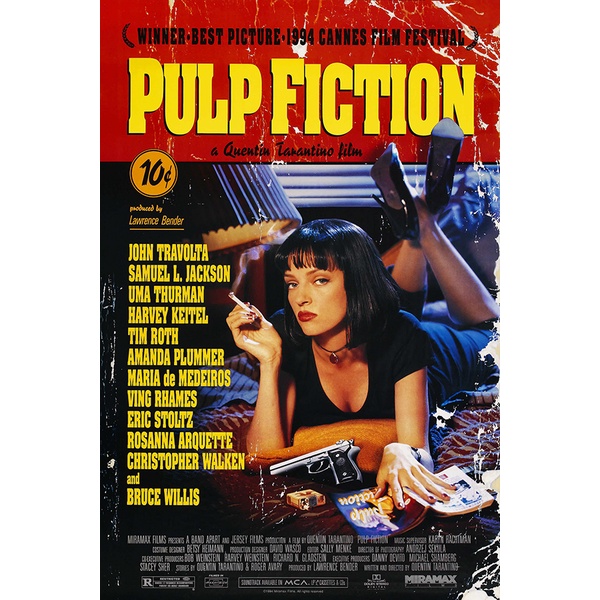 Poster Retrô Pulp Fiction - Tarantino - Filmes