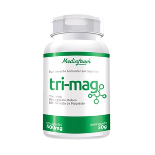 Tri-Mag (Magnésio Dimalato, L-Treonato E Bisglicinato) 60 Cápsulas 500mg - Bionutrir
