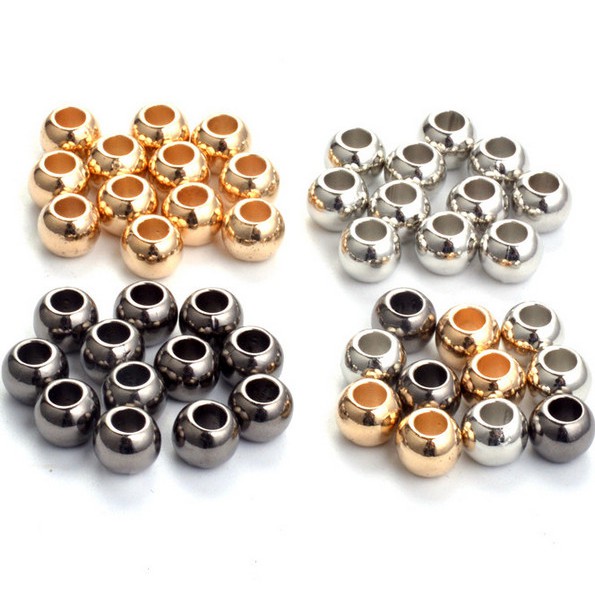 Dia 4 6 8 10 12mm Espaçadores De Contas Acrílicas De Furo Grande Para A Fabricação De Jóias Diy (Não Metálico) em Oferta na Shopee