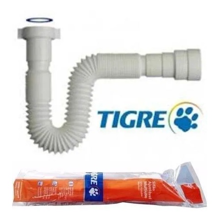 Sifão Sanfonado Ajustável Para Pia  Lavabo Tanque Tubo Multiuso Universal Tigre em Oferta na Shopee