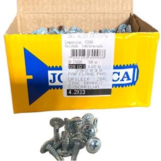 Parafuso Flangeado Auto Brocante Zinc. Branco 4,2x13 Caixa em Oferta na Shopee
