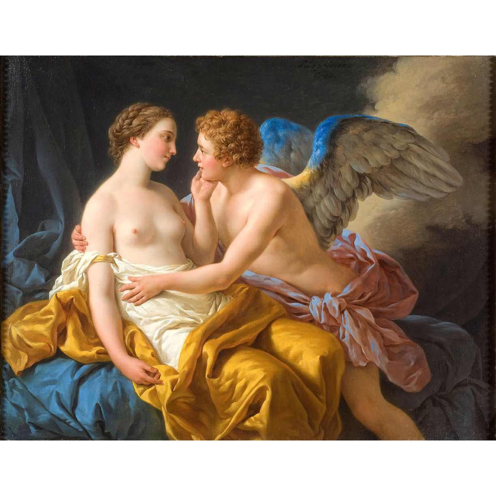 Eros e Psiquê - Jean François Lagrenée - Tela Canvas Para Quadro