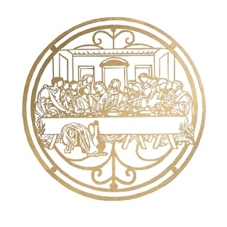 Quadro Mandala Laser Santa Ceia Decorativa Religiosa - MDF Madeira