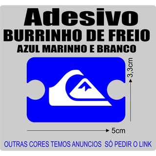Adesivo para Moto Burrinho de Freio Quiksilver Azul e Branco 5x3,3cm ...