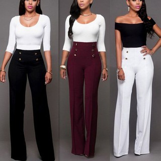 Calça Preta Pantalona Flare Boca De Sino Social Cós Alto Bailarina Boca Larga em Oferta na Shopee