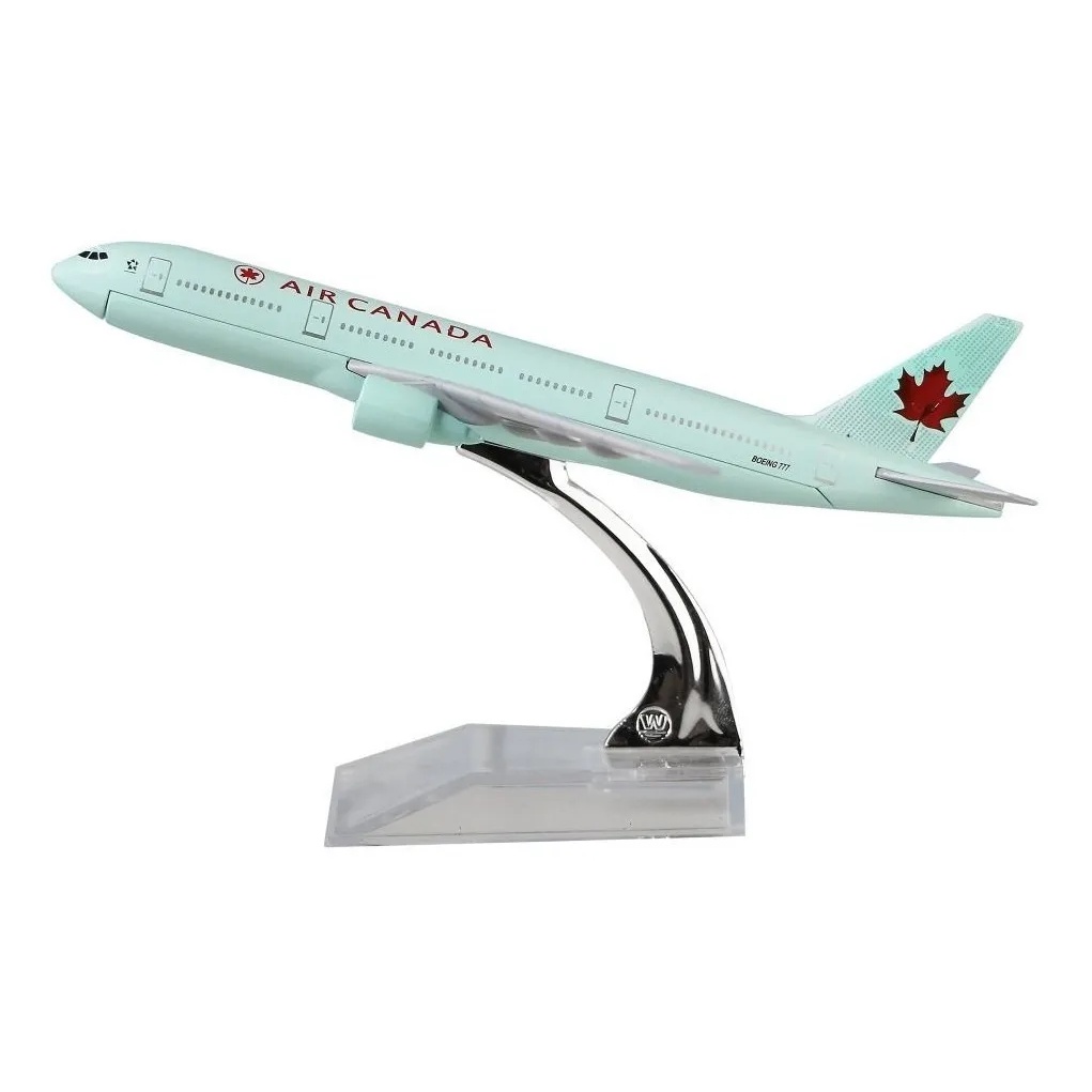Avi O Miniatura Air Canada 777 Aeronave Comercial Canad Escorrega O