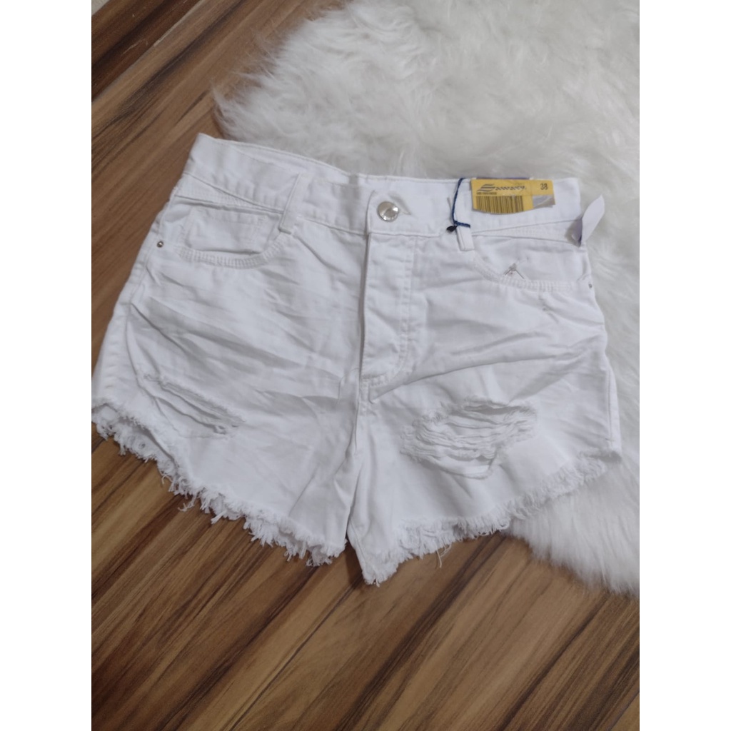 accurately shore Home country Short Jeans Branco sawary | Shopee Brasil