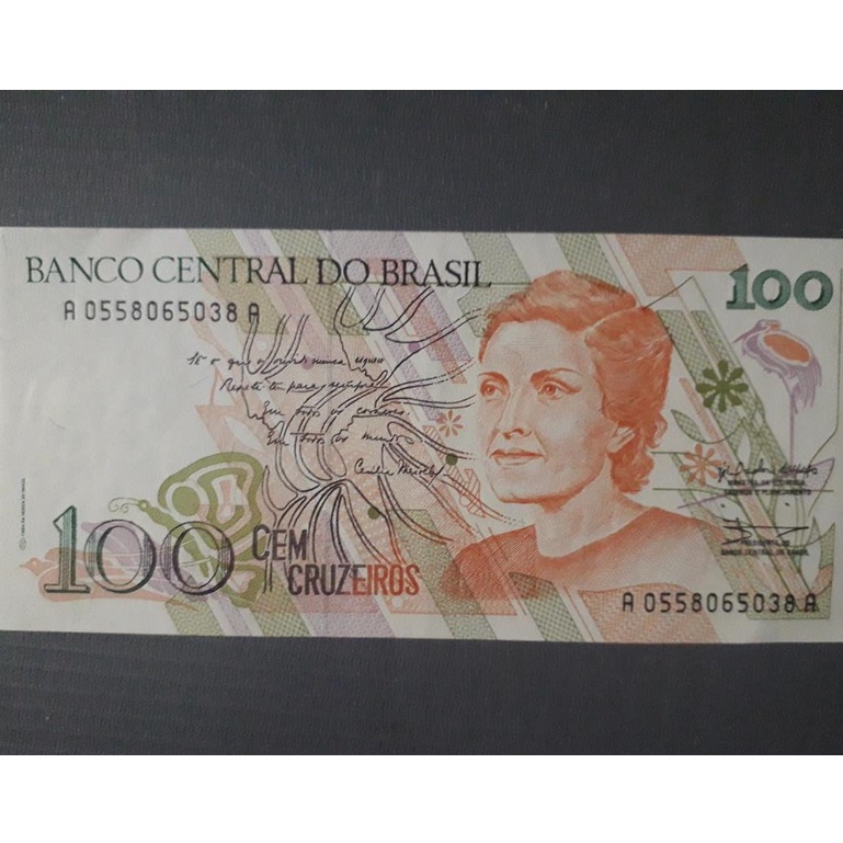 CÉDULAS BRASILEIRAS - 100 NOVOS CRUZADOS - Cecília Meireles 3EDIÇÃO [Zélia Maria Cardoso de Mello]