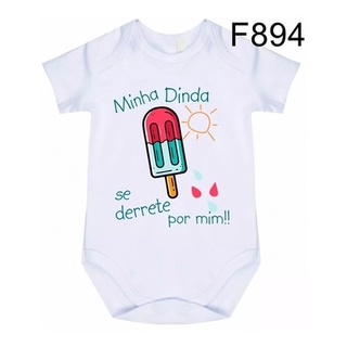 Body Bebê Frases Minha Dinda Se Derrete Por Mim F894