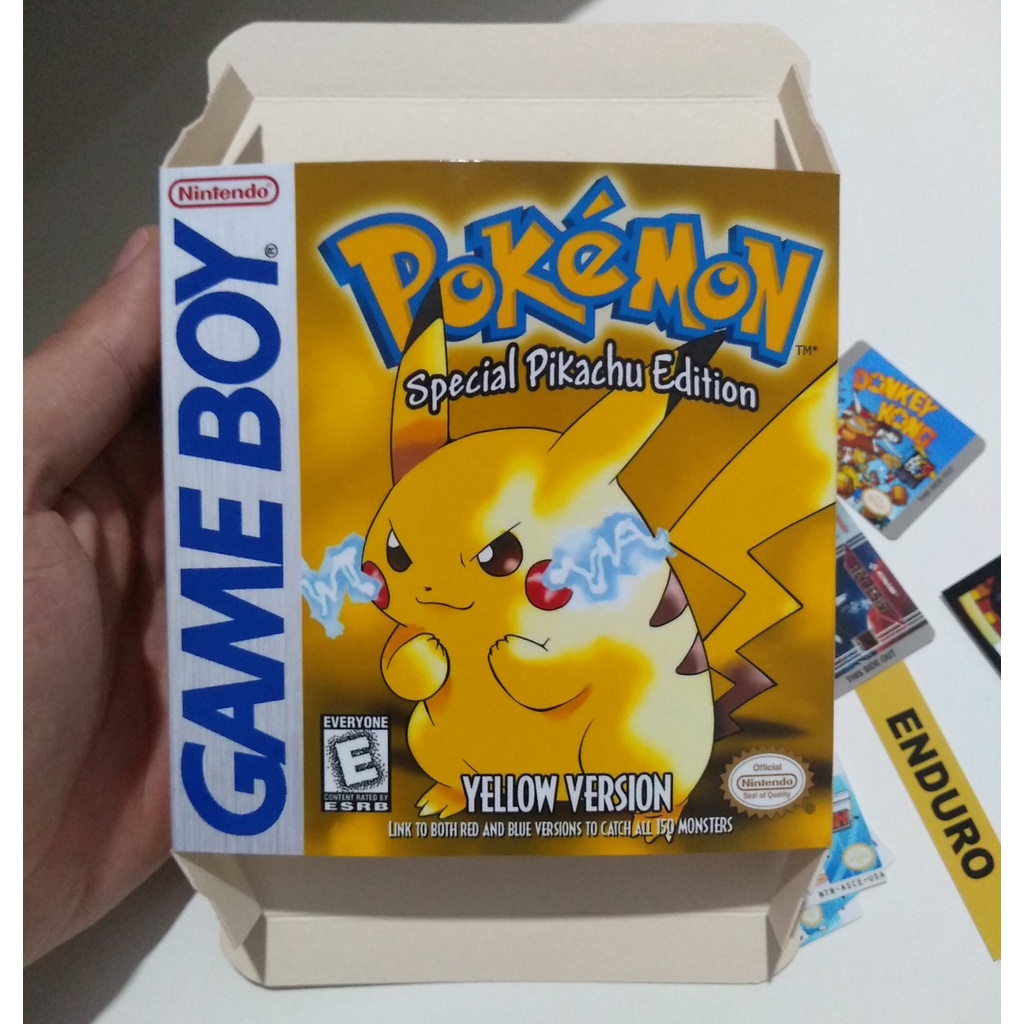 Caixa Pokemon Yellow + Caixa Console Dandelion Game Boy Color