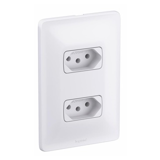 Conjunto 2 Tomada 2P+T 10A 250V 4x2 Branco Zeffia Pial