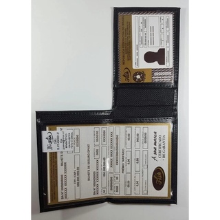 Carteira Porta Documentos Moto Carro Identidade Habilitação Compacta 3 Lados