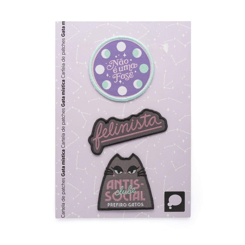 Cartela de patches gata mistica - Imaginarium em Oferta na Shopee