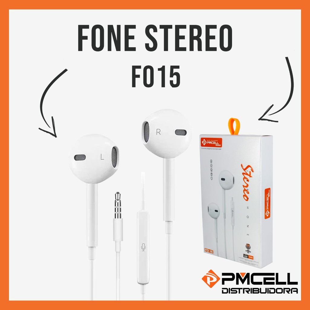 Fone de ouvido Stereo PMCELL - FO15 / FO 15