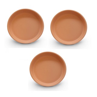 kit 3 Pratos Cerâmicos Redondo Para Vaso De Plantas 20 cm Decoração em Oferta na Shopee