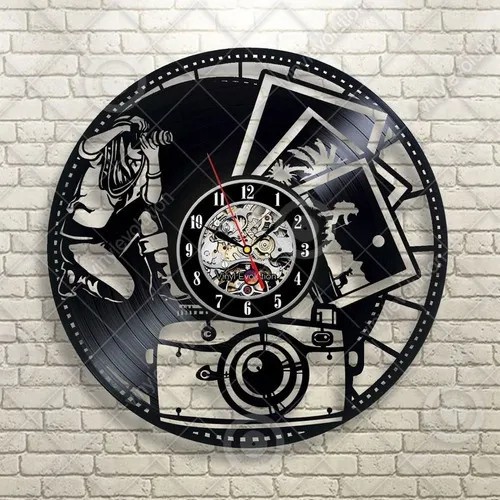 Fotografia Fotógrafo - Relógio Disco De Vinil Decoração