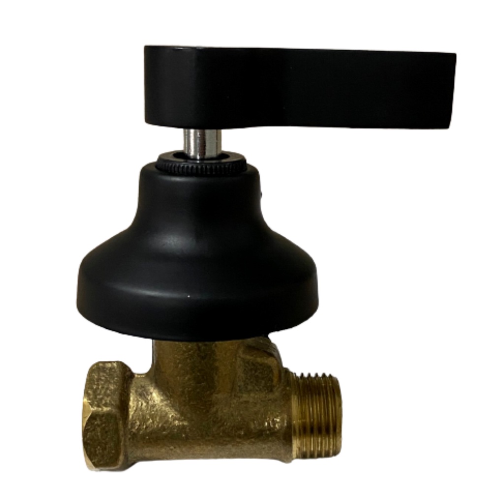 Registro de Pressão Metal 1/2 (Padrão Deca) com Acabamento Metal C-70 preto