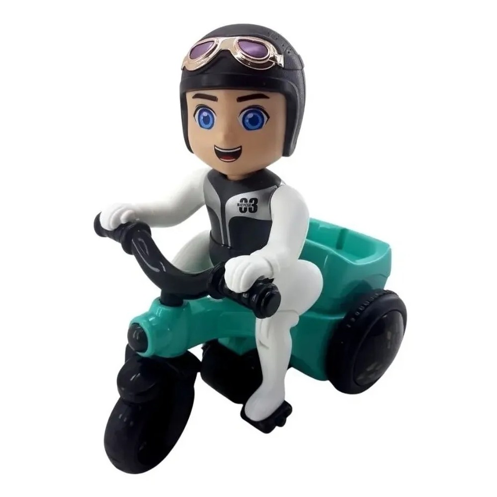 Motoqueiro Brinquedo Moto Bate Volta.(verde)