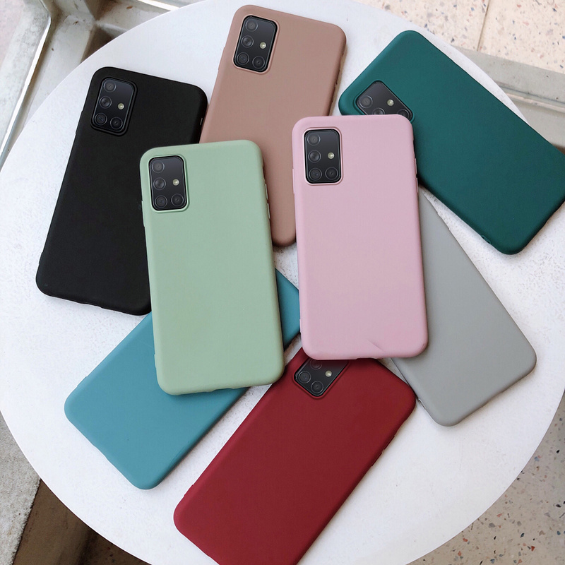 Capa Flexível De Silicone Em Tpu Cor Pastel Fosca Para Samsung Galaxy A21S / M31 / A41 / A31 / A01