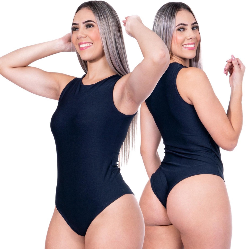 Bori Body Bore Preto Feminino Regata Poliéster Com Bojo Levvo ModaDudis