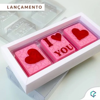 FP 214 Forma Especial Com Silicone 3 Partes Retangular Love - Crystal Forming em Oferta na Shopee