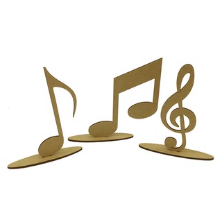 Notas Musicais Na Base Centro De Mesa Mdf Cru