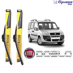 Kit Par 2 Palhetas para Limpador de Parabrisa Dianteiro para FIAT DOBLO 2001 A 2019