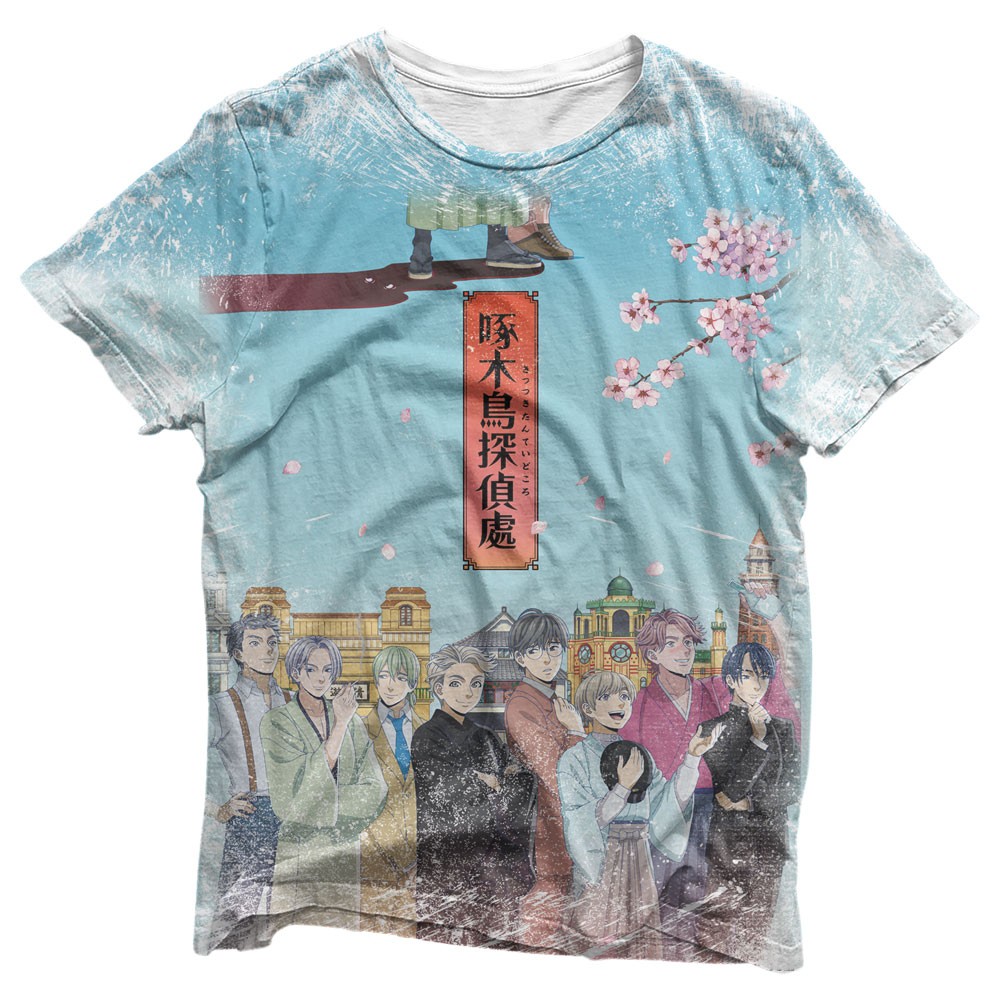Camisa Kitsutsuki Tantei-Dokoro Personagens - Camisas Kitsutsuki Tantei-Dokoro Estampa Total