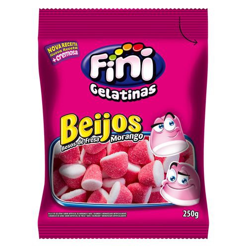 Fini Balas de Gelatina Beijos de Morango 250g