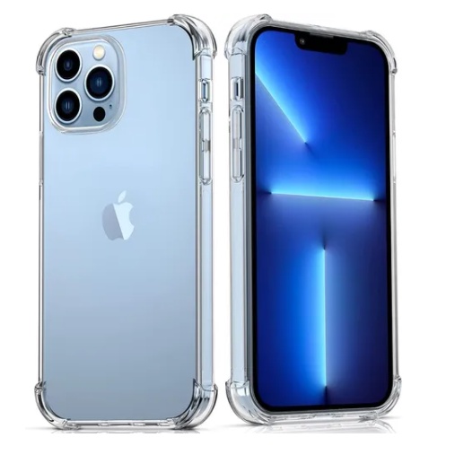 Capa Capinha Anti Impacto Para iPhone 13 13 Pro 13 Pro Max 13 Mini (Anti queda shock choque proteção protetora air bag silicone TPU reforçada incolor transparente celular aparelho borda case)