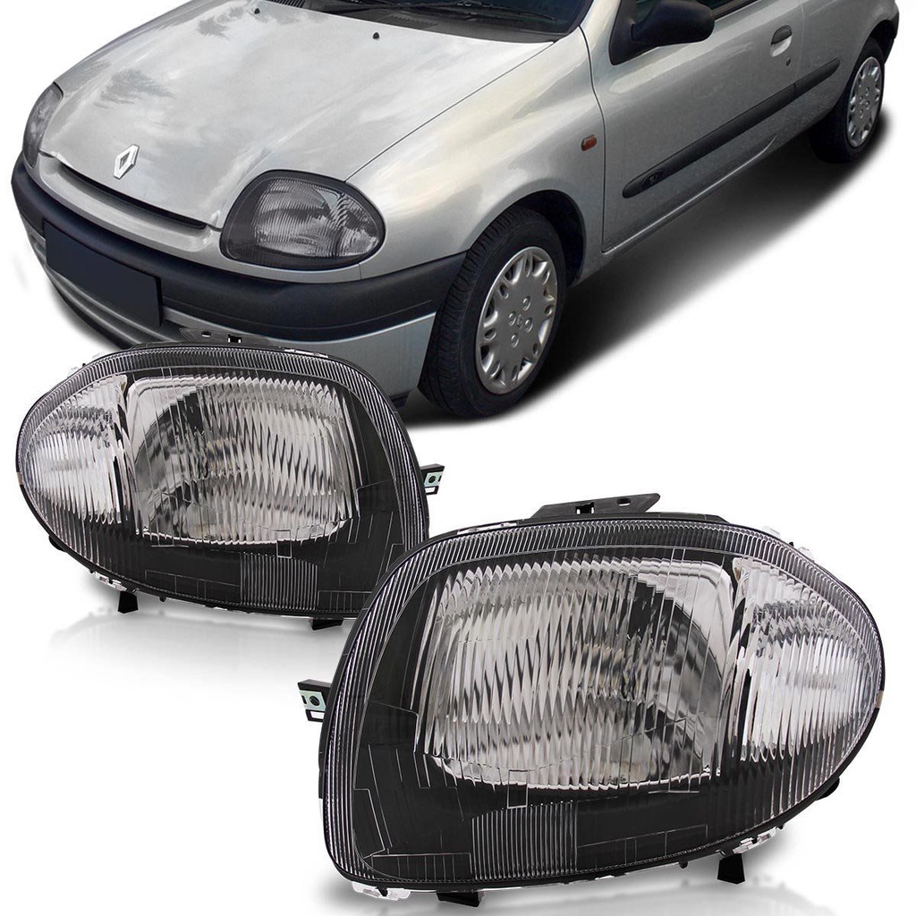 Farol Clio 2000 2001 2002 Máscara Negra - Spare Parts and Accessories for Vehicles