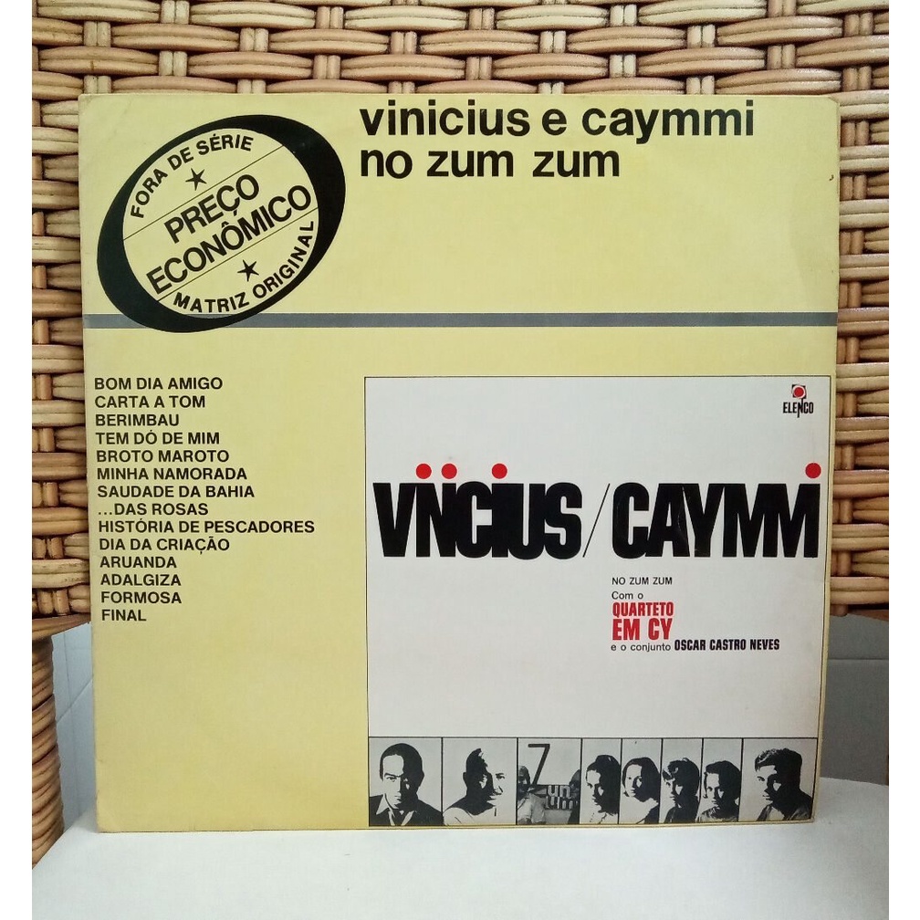 4 LPs Vinicius de Moraes e Dorival Caymmi - No Zum Zum - com Quarteto em Cy e Conjunto Oscar Castro Neves + A Música e a Poesia - Toquinho - Um Pouco de Ilusão Gala Apresenta- vinil