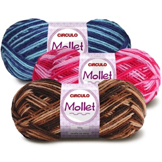 Fio Lã Mollet Círculo Multicolor 100g em Oferta na Shopee